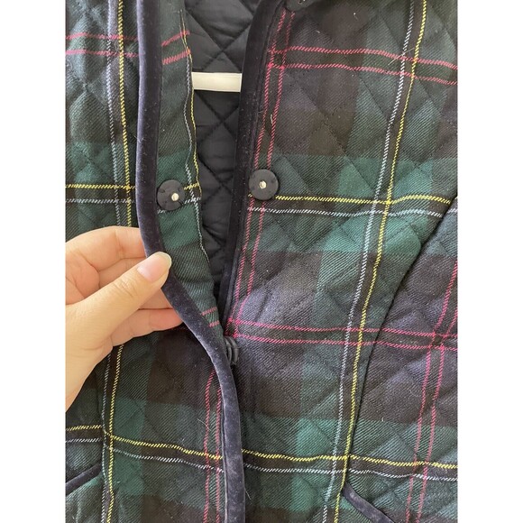 Brooks Brothers Quilted Plaid Coat Tartan Style Wool Exterior Size Girl XS - Picture 6 of 14